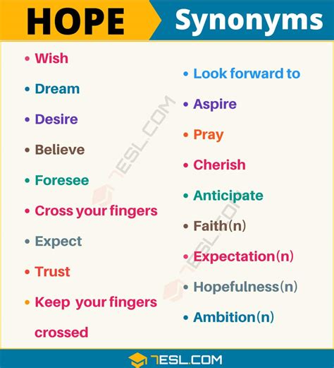 hope thesaurus|HOPE Synonyms: 106 Similar and Opposite Words .